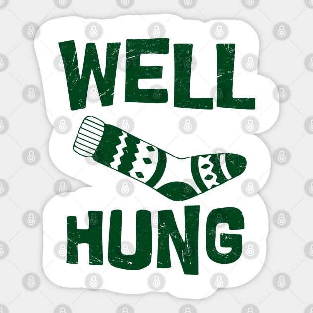 Well Hung Sticker by Quincey Abstract Designs